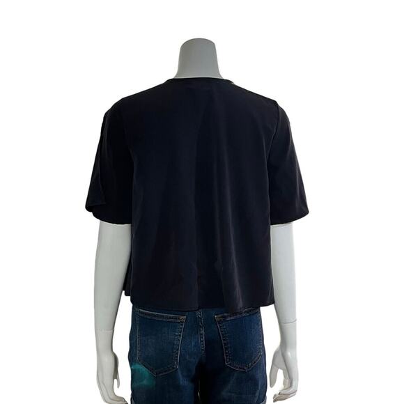 Madison & Berkeley Womens Gray Cropped Blouse Size Medium - Picture 3 of 9